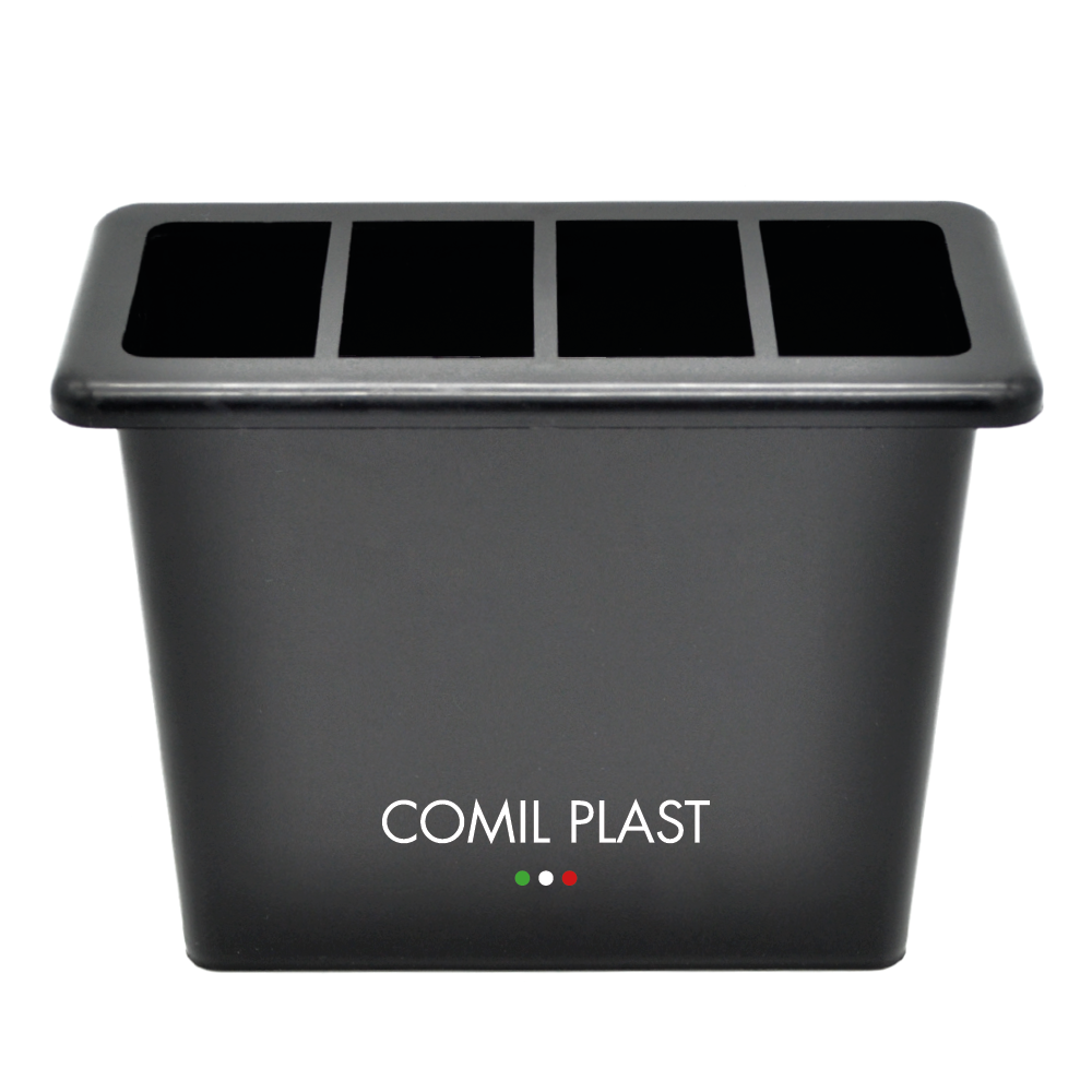 interno in plastica per vaso portafiori cimitero rettangolare Comil Plast colore nero Made in Italy