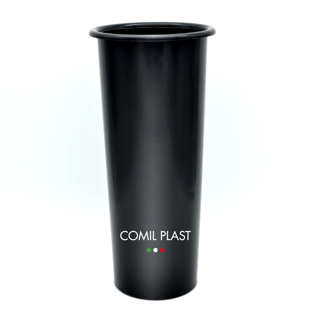 ricambio in plastica Comil Plast per vasi cimiteriali loculi colore nero Made in Italy vasi in granito