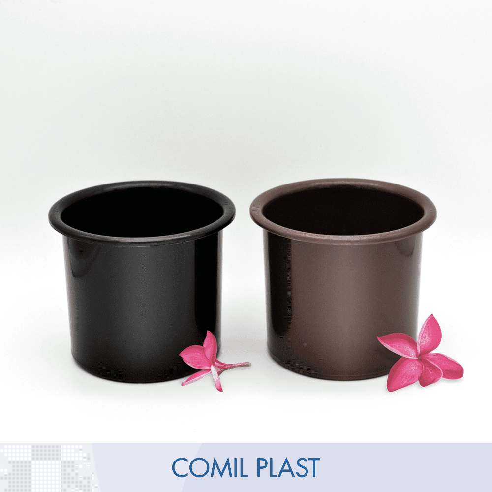 interno in plastica per vaso portafiori cimitero Comil Plast nero e marrone Made in Italy