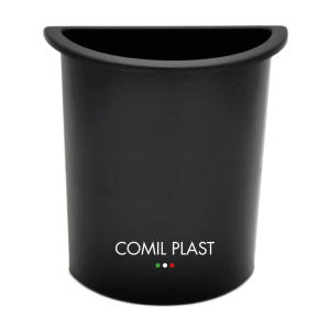 ricambio in plastica Comil Plast per vaso portafiori cimitero mezzaluna nero Made in Italy