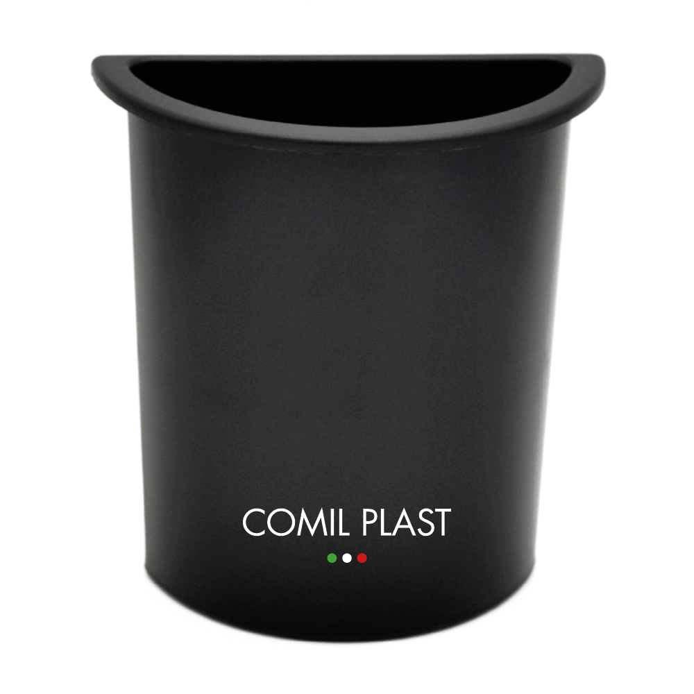 ricambio in plastica Comil Plast per vaso portafiori cimitero mezzaluna nero Made in Italy