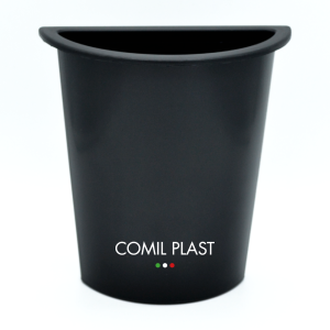ricambio in plastica Comil Plast per vaso portafiori cimitero mezzaluna nero Made in Italy
