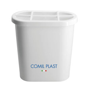 ricambio in plastica Comil Plast per vaso portafiori cimitero ovale bianco Made in Italy