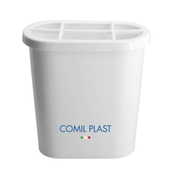 ricambio in plastica Comil Plast per vaso portafiori cimitero ovale bianco Made in Italy