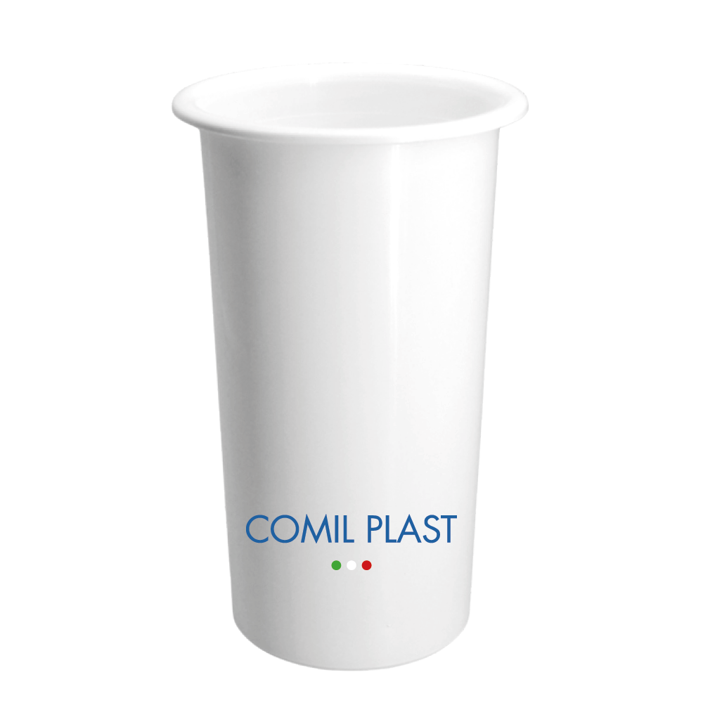ricambio in plastica Comil Plast per vaso portafiori cimitero loculi colore bianco Made in Italy