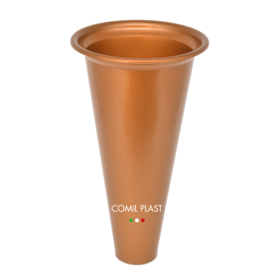 ricambio in plastica Comil Plast per portafiori in rame cimitero loculi colore rame Made in Italy per vasi bronzo lapidi