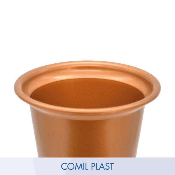 ricambio in plastica Comil Plast per portafiori in rame cimitero loculi colore rame Made in Italy