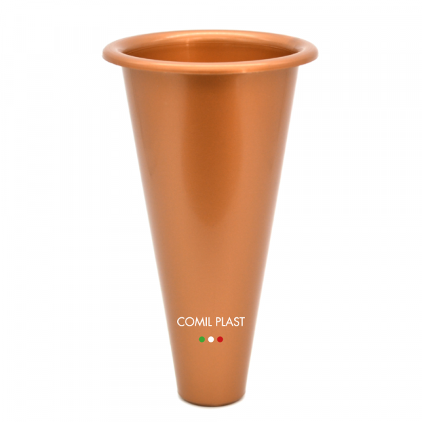 ricambio in plastica Comil Plast per vasi cimitero in rame colore rame Made in Italy per vasi bronzo vaso acciaio e fusioni artistiche