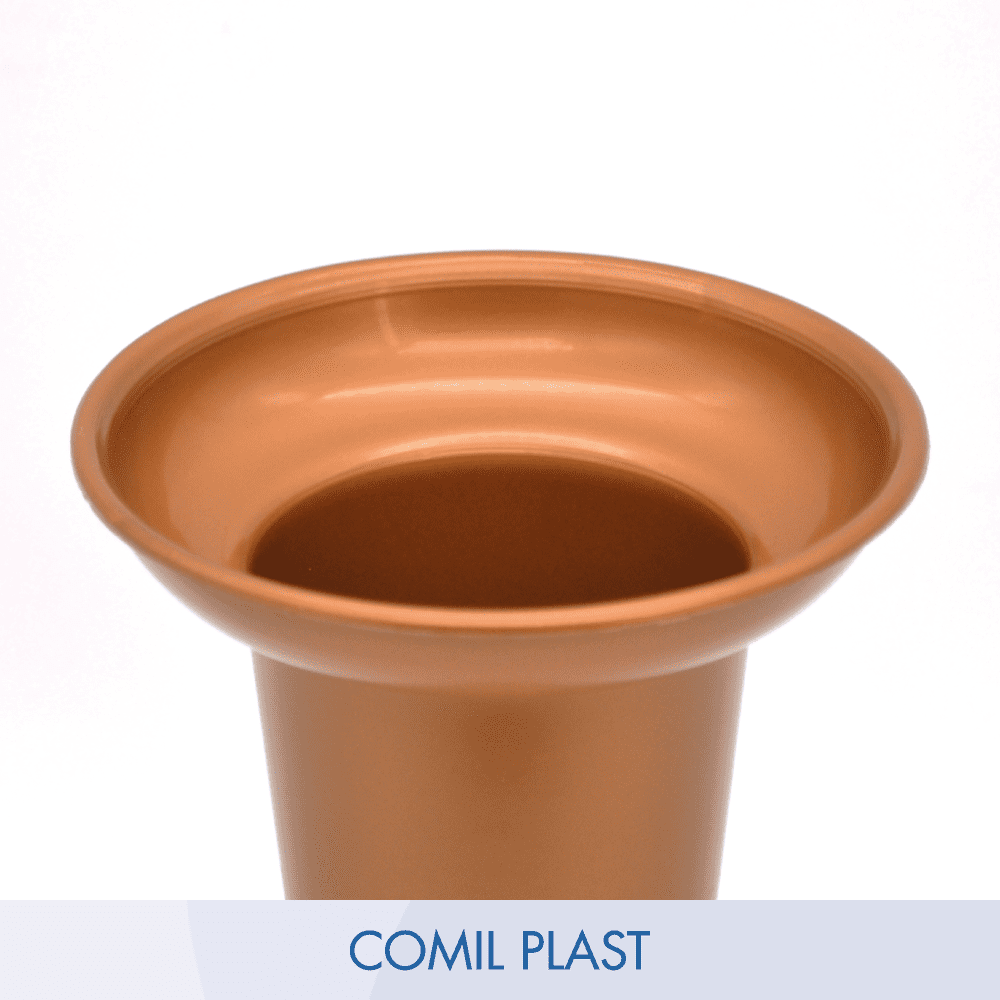 ricambio in plastica Comil Plast per portafiori in rame cimitero loculi colore rame Made in Italy per vasi bronzo anello fusioni artistiche e acciaio frascone