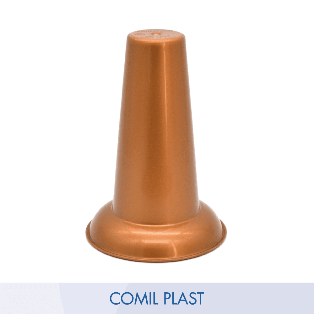 ricambio in plastica Comil Plast per portafiori in rame cimitero loculi colore rame Made in Italy per vasi bronzo e acciaio fusioni artistiche