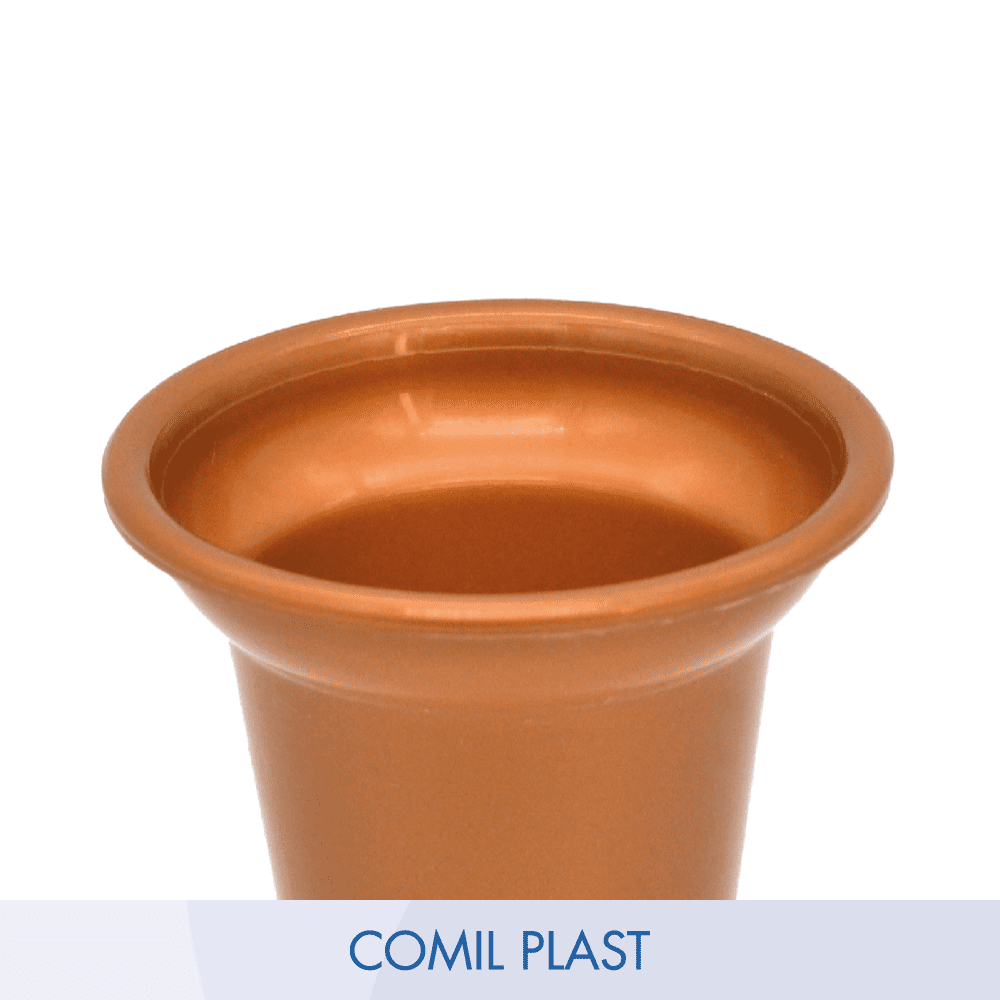 ricambio in plastica Comil Plast per portafiori in rame cimitero loculi colore rame Made in Italy per vasi bronzo funerari