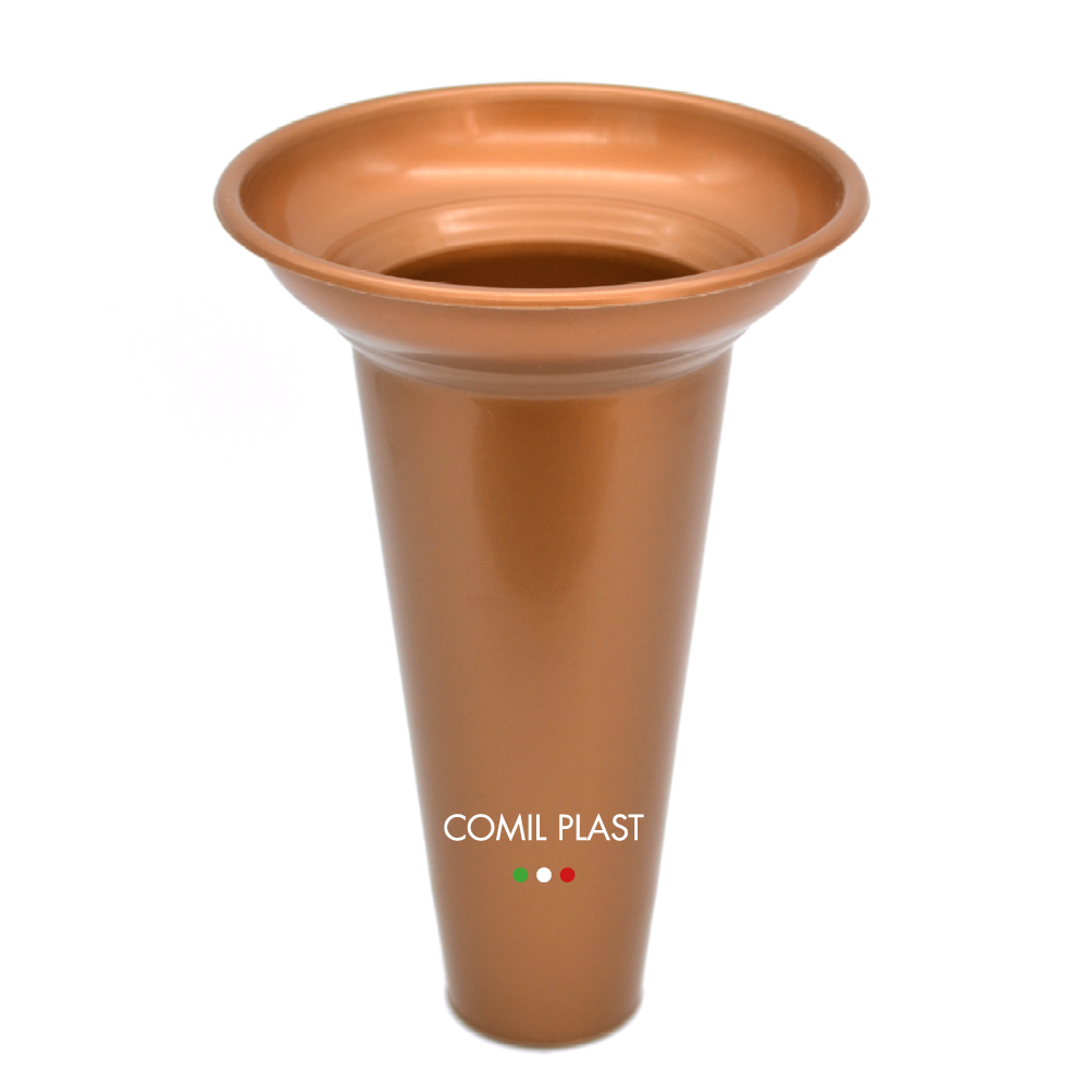 ricambio in plastica Comil Plast per vasi cimitero in rame colore rame Made in Italy per vasi bronzo anello e fusioni artistiche frascone grande