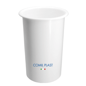 ricambio in plastica Comil Plast per vasi cimiteriali grandi colore bianco Made in Italy