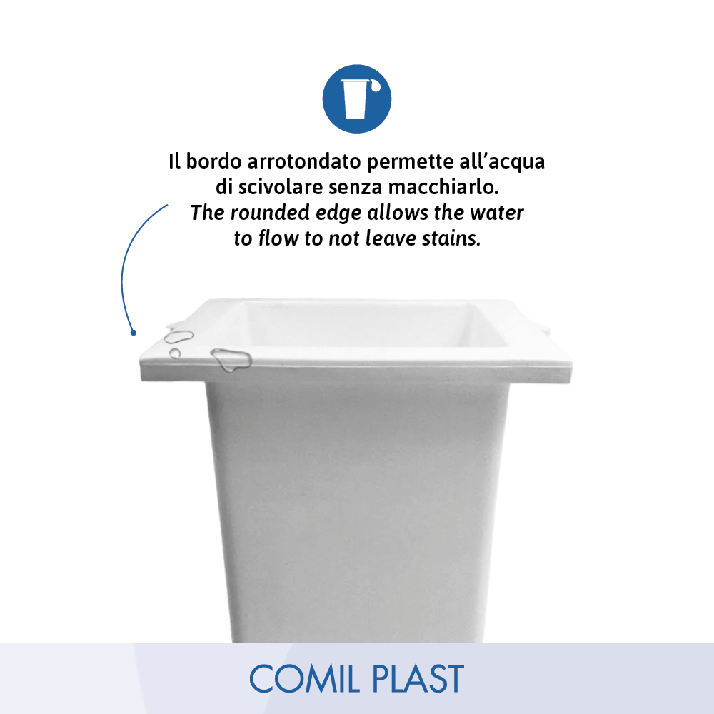 interno in plastica per vaso portafiori ossario cimitero Comil Plast Made in Italy colore bianco