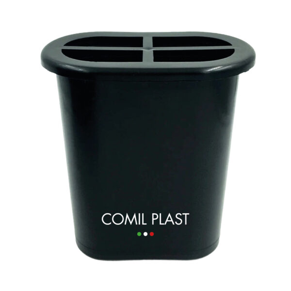 ricambio in plastica Comil Plast per vaso portafiori cimitero ovale nero Made in Italy per vasi acciaio